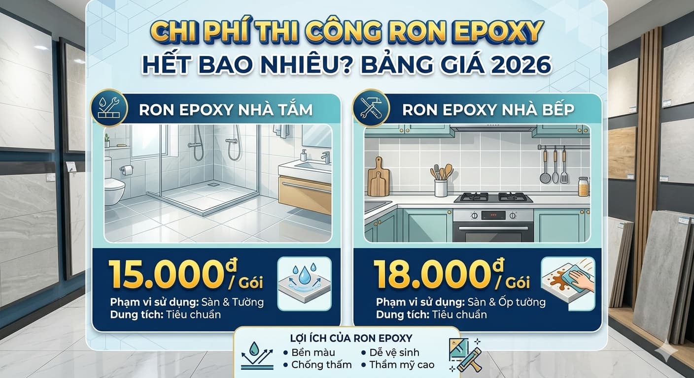 Chi Phí Thi Công Ron Epoxy Hết Bao Nhiêu? Bảng Giá 2026