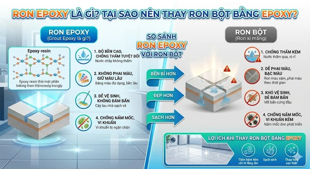 Ron Epoxy Là Gì? Tại Sao Nên Thay Ron Bột Bằng Epoxy?